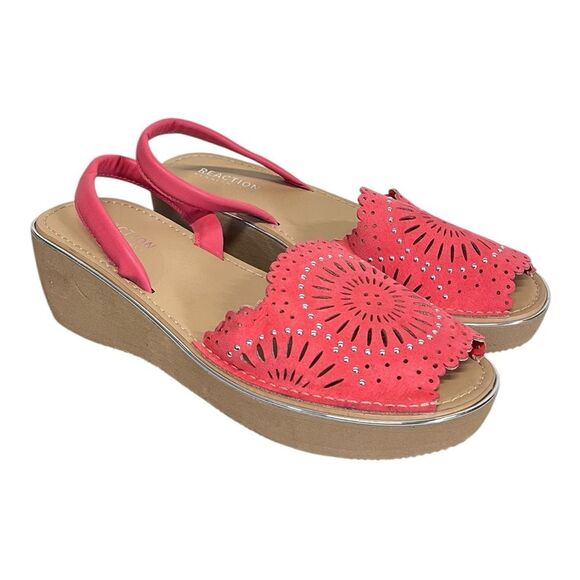 Kenneth Cole Reaction | Geranium Fine Glass Laser Slides Sandals 7.5 - Picture 5 of 11